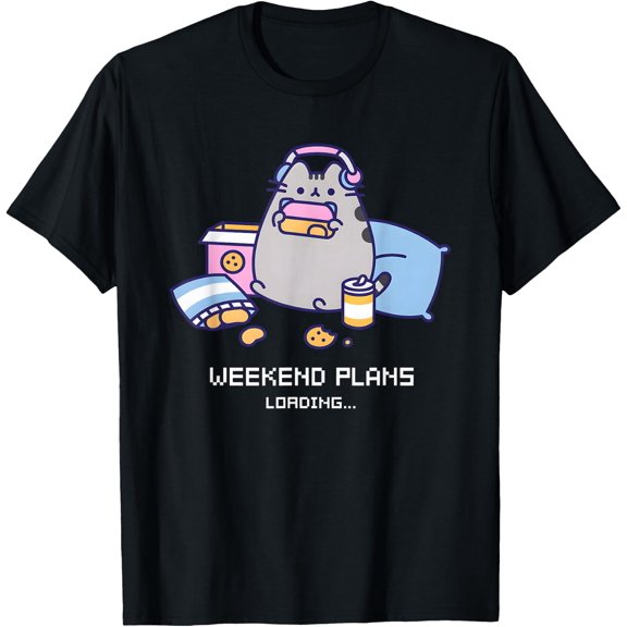 Cat Weekend Plans Loading Meme T-Shirt