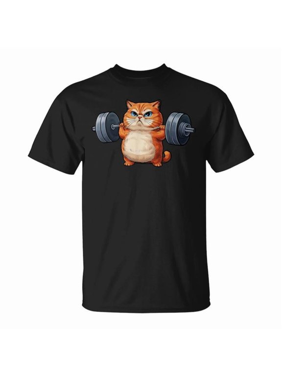 Cat Weightlifting Cat Workout And Fitness TShirt