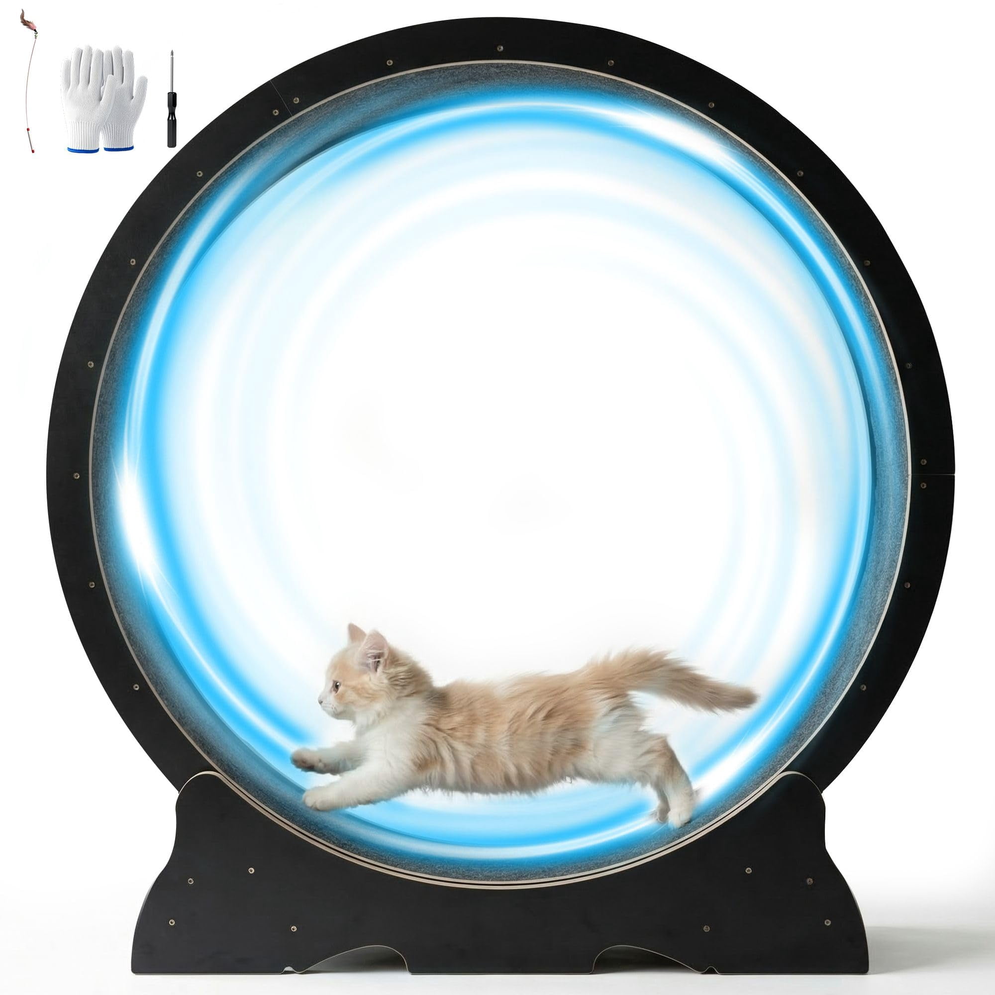 Cat Wheel for Indoor Cats, Diameter Exercise Running Wheel Enhanced ...