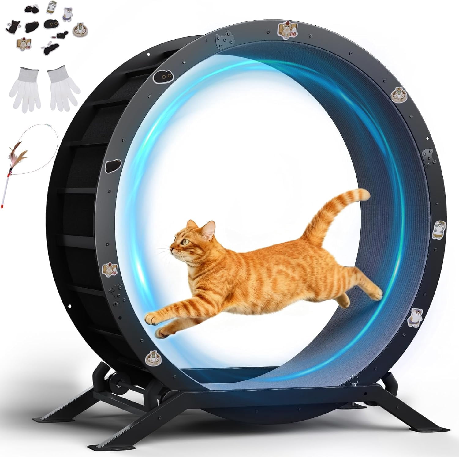 Fat Cat Rims Cat Wheels, Large Cat Exercise Wheel for Indoor Cats, 40