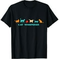 thumbnail image 1 of Cat Whisperer retro colours funny T-Shirt, 1 of 4