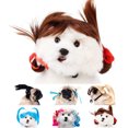 thumbnail image 1 of Cat Wig for Dogs Adjustable Elastic Pet Costume Wig with Trimmable Curly Braids Funny Halloween Christmas Dog Hair Accessory for Small Medium Large Breeds,B, 1 of 5