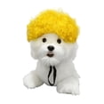 thumbnail image 1 of Cat Wig, Funny Dog Costume Accessory for Small Pets, High-Temp Fiber Explosion Wig, Soft Bouncy Hairpiece for Party Photo Booth Halloween, Reusable(5.5Inch,A), 1 of 7