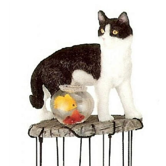 Cat Windchime Garden Decoration Collectible Fantasy Figurine Model