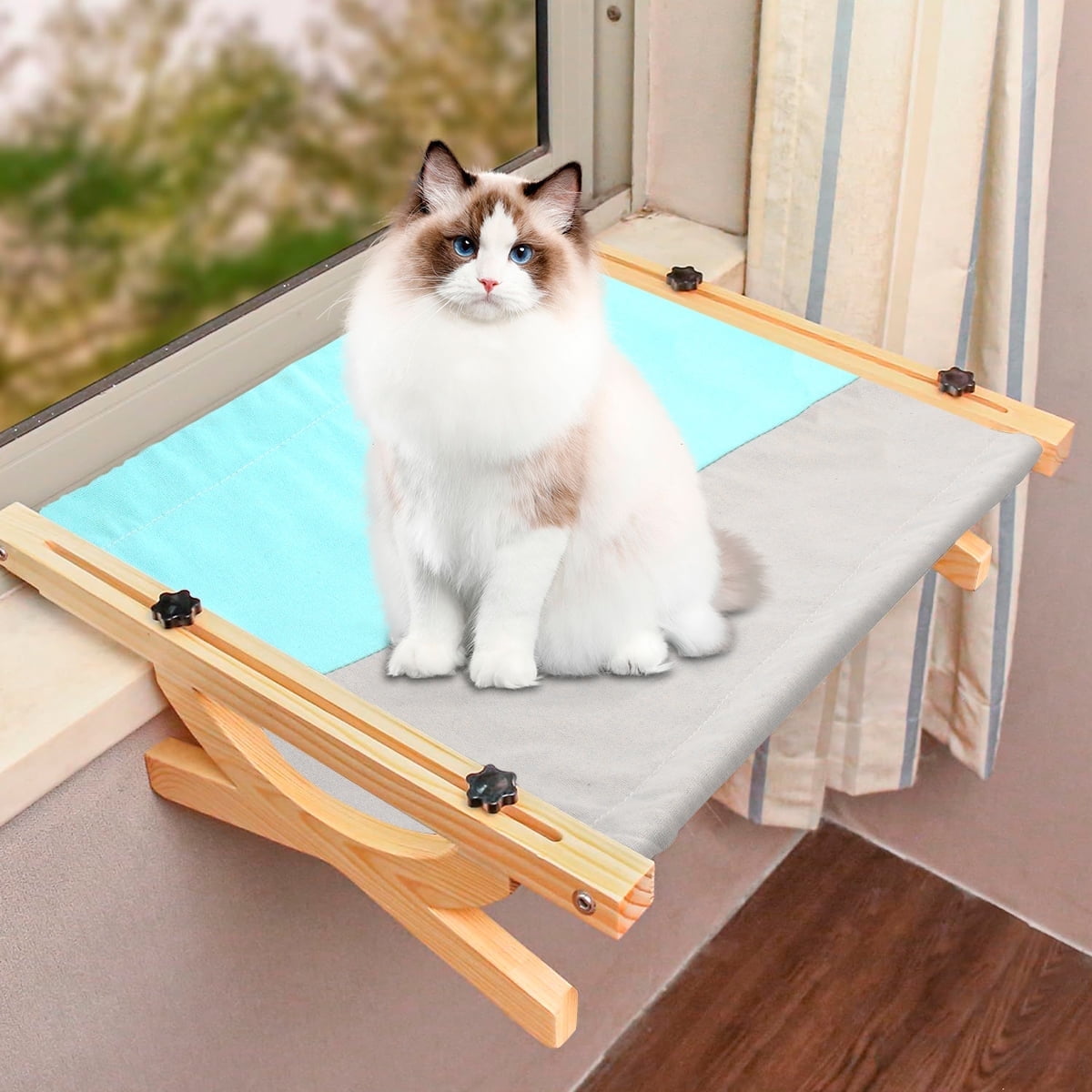 Cat on sale for Wall Shelves Furniture Window Bed Hammock Easily Mounted in Seconds, Strong Vantouses Safety Comfortable Resting Enjoying Sunny Seat