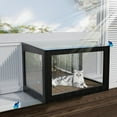 thumbnail image 1 of Cat Window Box Perch Weatherproof Window Catio Cat Enclosure Bug Proof Wire Grid Fits Double Hung Frames 25.4" to 43.3" Wide, 1 of 7