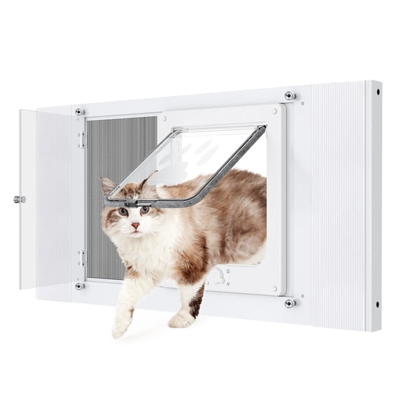 Cat Window Door White Fit 24''-28'' Windows