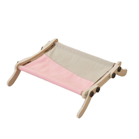 Cat Window Perch, Cat Radiator Bed Hammock, Holds Up to 18kg Wooden Seat Cats Bed, No-Screw Adjustable and Suction Cups, for Windowsill, Bedside, Radiator, Easy Assembly