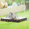 thumbnail image 1 of Cat Window Perch, Cat Window Hammock Bed for Indoor Cats, Large Handwoven PE Rattan Window Seat, 4 Suction Cups, Double Sided Washable Cushion Bed, 2.3 Inch Fence Shelf, for Pet Kittens Brown, 1 of 12