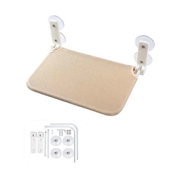 Cat Window Perch Cordless Foldable Cat Hammock Bed for Window with Metal Frame and Reversible Cover, Large Suction Cups Window Resting Seat for Indoor Cats