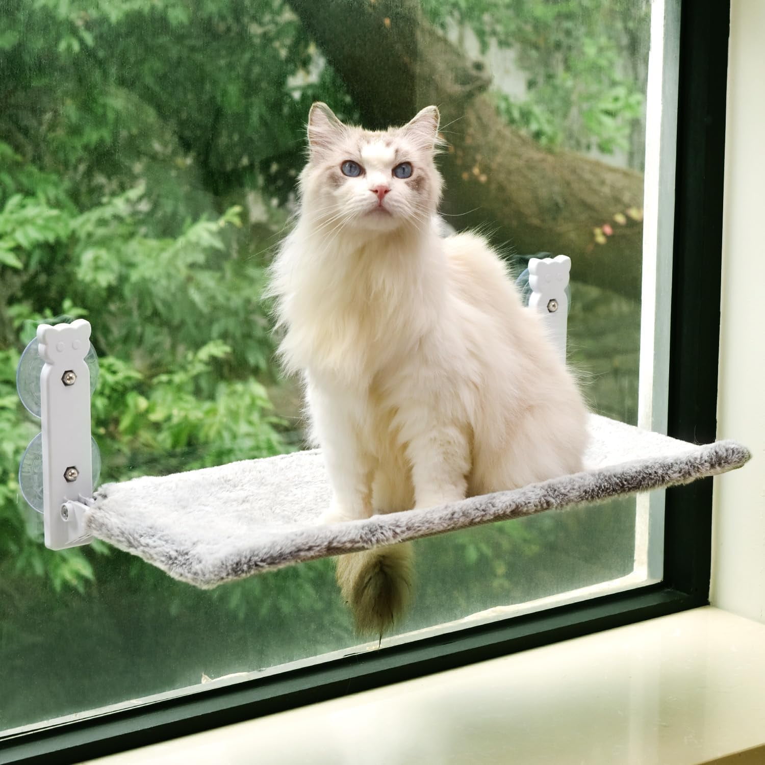 Cat Window Perch Cordless Cat Hammock with 4 Strong Suction Cups
