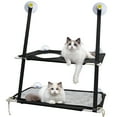 thumbnail image 1 of Cat Window Perch, Double Layered Cat Window Hammock, Window Mounted Cat Seat Cat Bed, Window Sill Cat Bed, Cat Hammock for Window, Black, 1 of 8