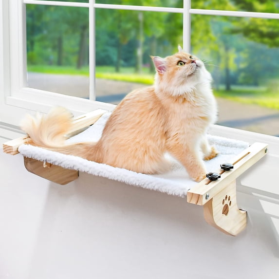Cat Window Perch Hammock Seat White 21.7''L x 15''W For Large Cats