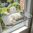 thumbnail image 1 of Cat Window Perch for Small Window,Cordless Cat Window Hammock,Cats Seat for Windowsill,Foldable Cat's Windows Bed for Large Cats with Suction Visualization Pwerful Suction Cups, 1 of 7