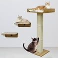 thumbnail image 1 of Cat Window Perch with Scratching Posts - 40" Tall Cat Tree with 2 Platforms & Hammock, Suction Cup Mounted, Removable Cushion (2 Installation Ways), 1 of 9