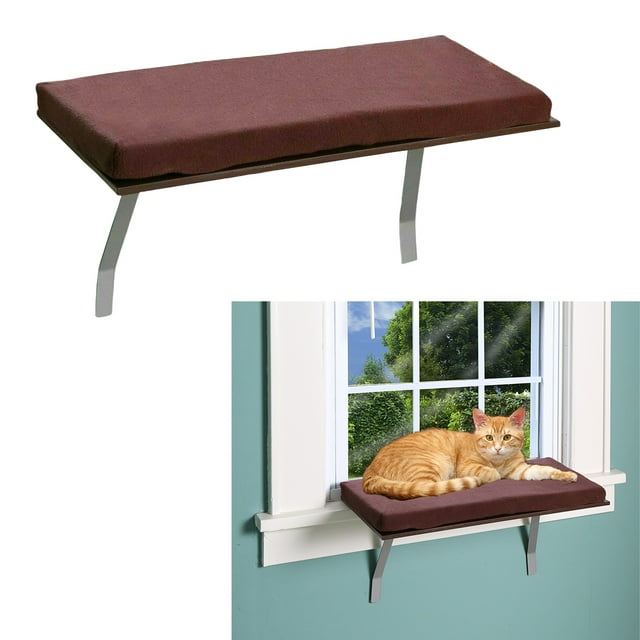 Cat Window Seat Bed Perch Ledge Small to Large Cats Mounted Safe