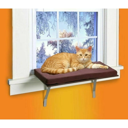 Cat Window Seat Bed -Window Perch Ledge for Cats -Foam Cushion Deluxe Kitty Window Perch