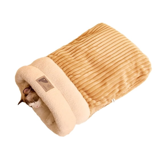 Cat Winter Sleeping Bag Soft Plush Cat Sack Self Warming Cat Cave Bed for Indoor Cats Cat Hideaways Pet Snuggle Sack B