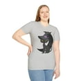 thumbnail image 1 of Cat Witch Hat, Gildan Unisex Softstyle T-Shirt, Graphic Tee, S-3XL, 1 of 5