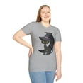 thumbnail image 1 of Cat Witch Hat, Gildan Unisex Softstyle T-Shirt, Graphic Tee, S-3XL, 1 of 5