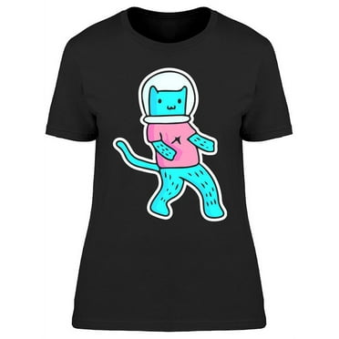 Cat With Astronaut Helmet T-Shirt Women -Image by Shutterstock, Female 3X-Large