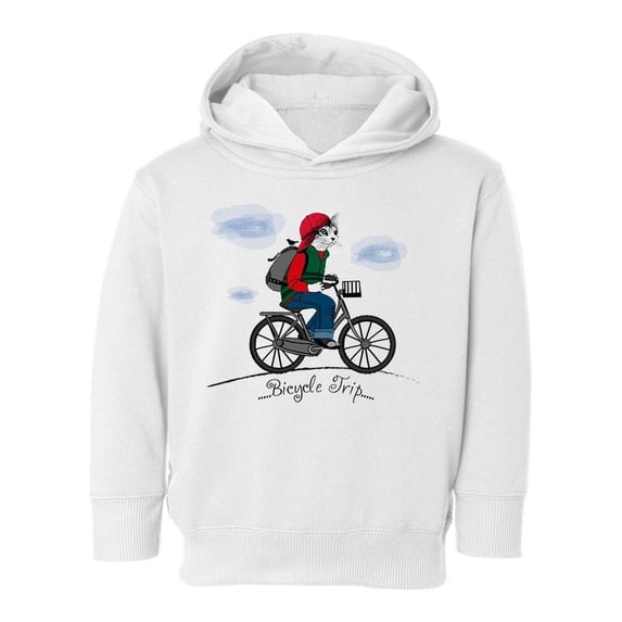 Cat With Bicycle Hoodie Toddler -Image by Shutterstock, 2 Toddler