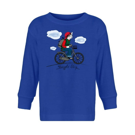 Cat With Bicycle Long Sleeve Toddler -Image by Shutterstock, 4 Toddler
