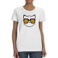 thumbnail image 1 of Cat With Cute Glasses T-Shirt Women -Smartprints Designs, Female XX-Large, 1 of 4