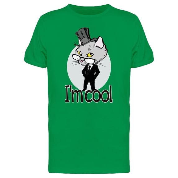 Cat With Cylinder Hat Im Cool Tee Men's -Image by Shutterstock