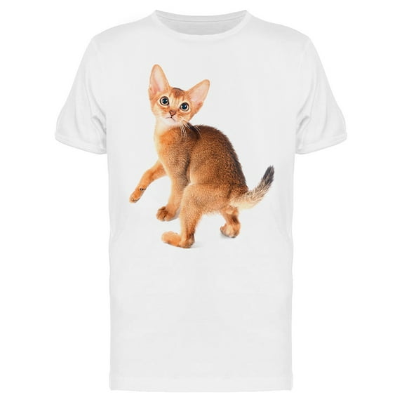 Cat With His Head Turned T-Shirt Men -Image by Shutterstock Men T-Shirt, Male XX-Large