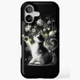 thumbnail image 1 of Cat With Holiday Lights Festive Celebration Case iPhone 17 16 15 14 13 12 11 Pro Max, 1 of 2