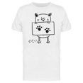 thumbnail image 1 of Cat With Paw Signs T-Shirt Men -Image by Shutterstock, Male 4X-Large, 1 of 2