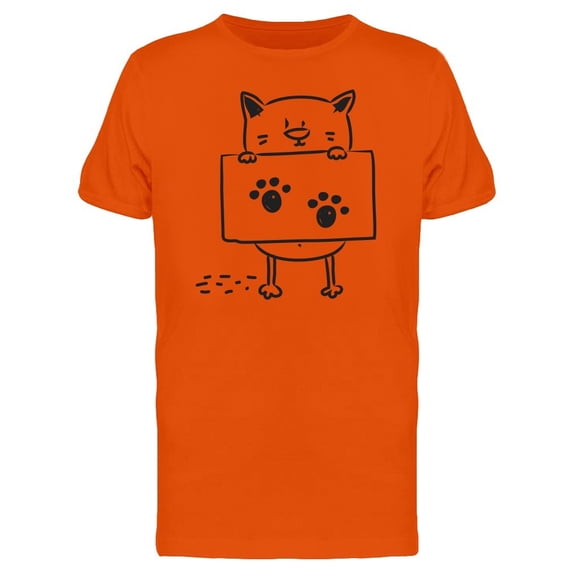 Cat With Paw Signs Tee Men's -Image by Shutterstock