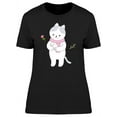 thumbnail image 1 of Cat With Scarf Looking At Mug T-Shirt Women -Image by Shutterstock, Female x-Large, 1 of 2