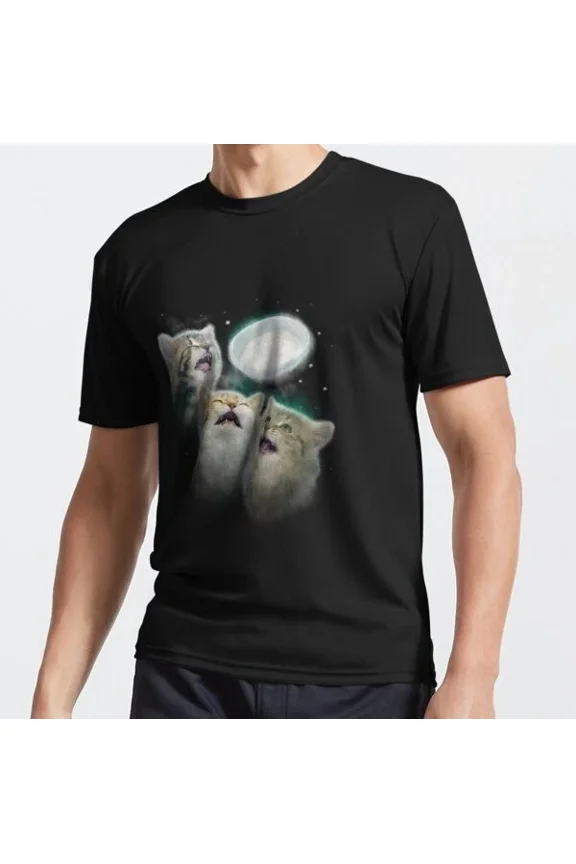 Cat Wolf Moon Milk Funny T-Shirt Unisex S-5XL Hot Trending Shirt, Vintage Birthday Gift