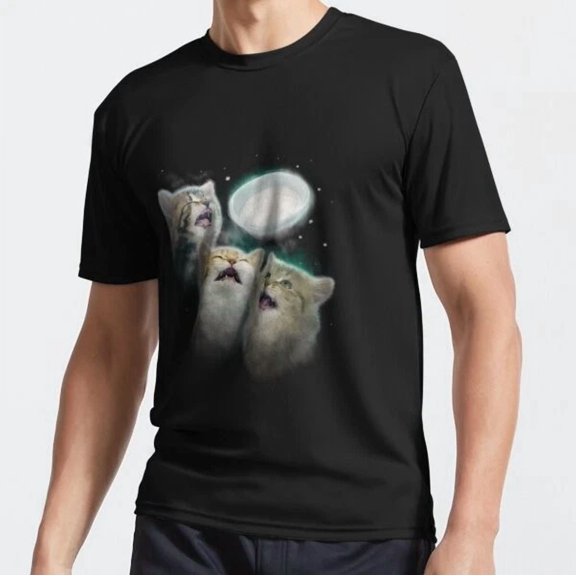 Cat Wolf Moon Milk Funny T-Shirt