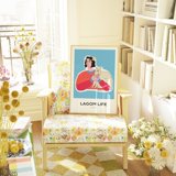 Cat Woman With Pet Lover Art Poster , Poster Print Only - Walmart.com