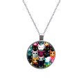 thumbnail image 1 of Cat Women's Circular Glass Pendant Necklace - Elegant Jewelry for Women, 1 of 5