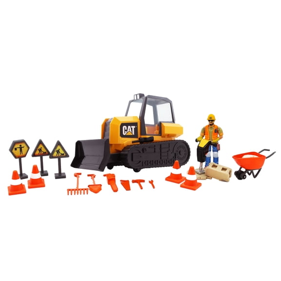 Cat Workforce Construction Playset with Bulldozer and Articulated Figure