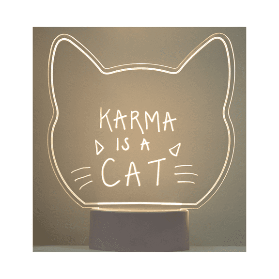 Cat Write On Neon Light. USB-Powered Write a Message, Draw Fun Designs. Wipe Clean. Included USB Cable.