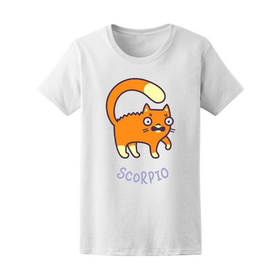Cat Zodiac Astrology Sign Scorpio Women T-Shirt - Image by Shutterstock, Female x-Large