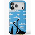Cat and Cloud Daydream Tough Phone Case for Apple iPhone, Dual-Layer ...
