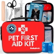 Dog First Aid Kit, 53-Piece Pet Emergency Essential Kit for Dogs and Cats with Vet-Approved Guide