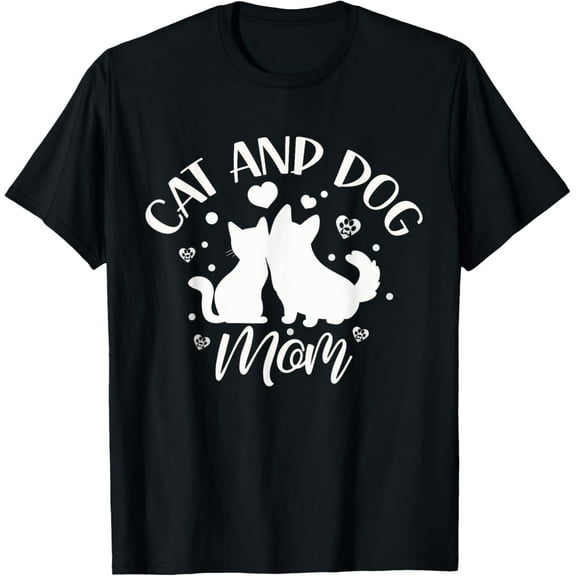 Cat and Dog Mom T-Shirt – Cute Pet Lover Tee for Moms Who Love Cats & Dogs