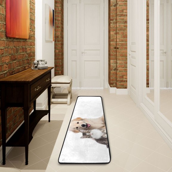 Cat and Dog Runner Rug Ares Rug Non-Slip Laundry Rug 7224 inch Soft Washable for Bedroom Bathroom Kitchen Living Room