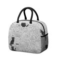 thumbnail image 1 of Cat and Flower White Pattern Insulated Leakproof Lunch Box for Work, Lunch Bag for Women Men, Loncheras Para Mujer for Beach Travel Picnic Camping, 1 of 6