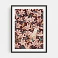 thumbnail image 1 of Cat and Lilies - Illustration Floral Cat Pattern Flowers Botanical Whimsical Black Framed Wall Art Print 12 x 18 inches, 1 of 7
