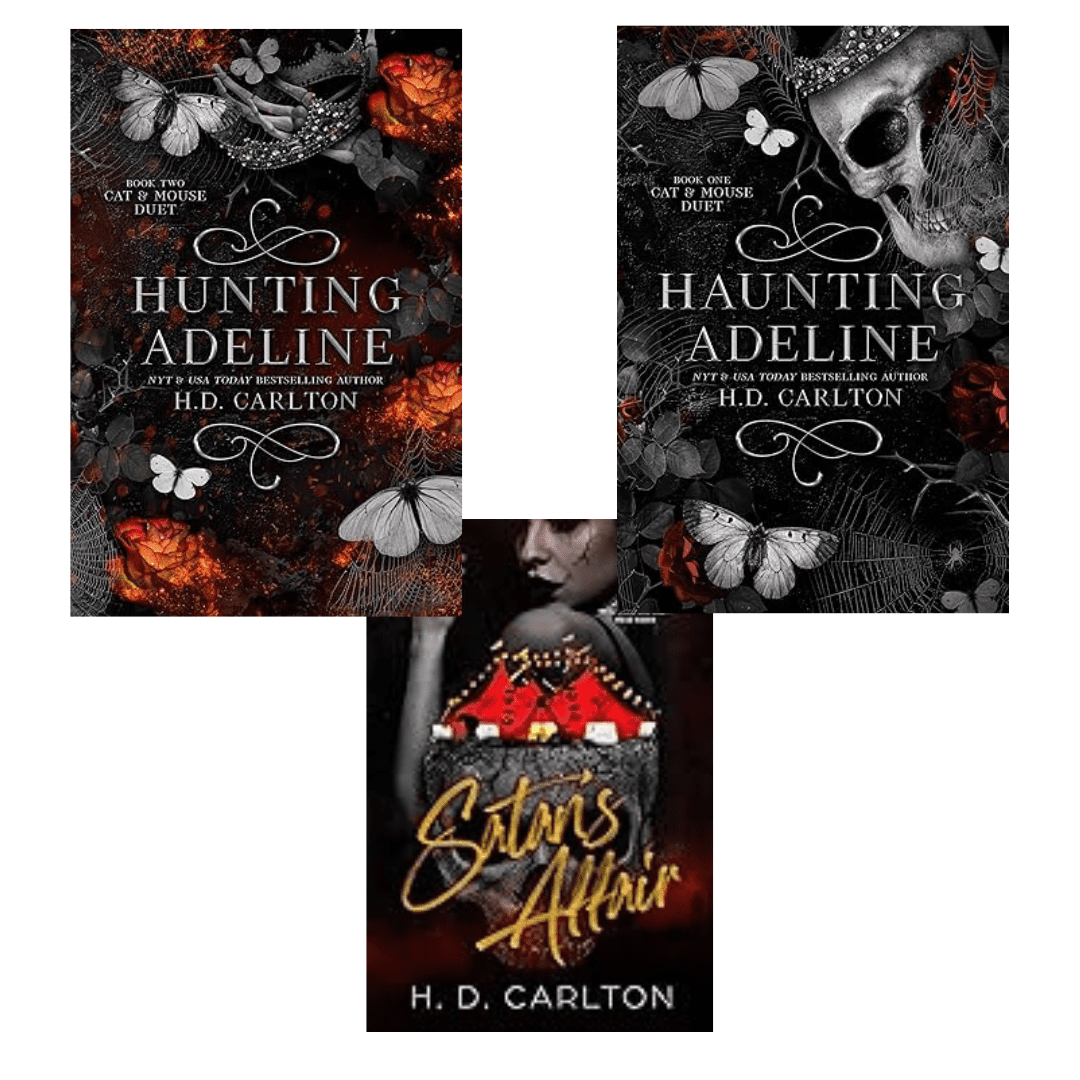 Cat and Mouse Duet Book Bundle by H.D. Carlton 3 Book Set (Haunting Adeline, Hunting Adeline, Satans Affair)