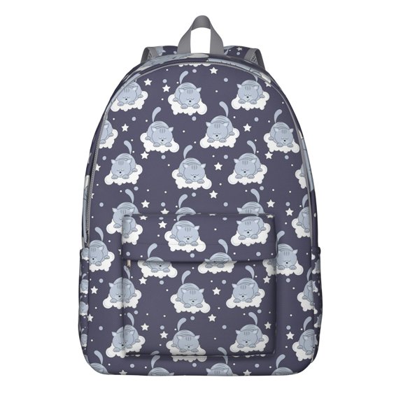 Cat and Paw Print Backpack for Women, Waterproof and Cute Bookbag with Funny Pattern, Great Gift for Pet Lovers