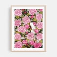 thumbnail image 1 of Cat and Roses - Illustration Floral Cat Pattern Watercolor Whimsical Animal Oak Framed Wall Art Print 20 x 30 inches, 1 of 15